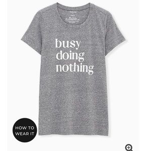 BUSY DOING NOTHING SLIM FIT CREW TEE